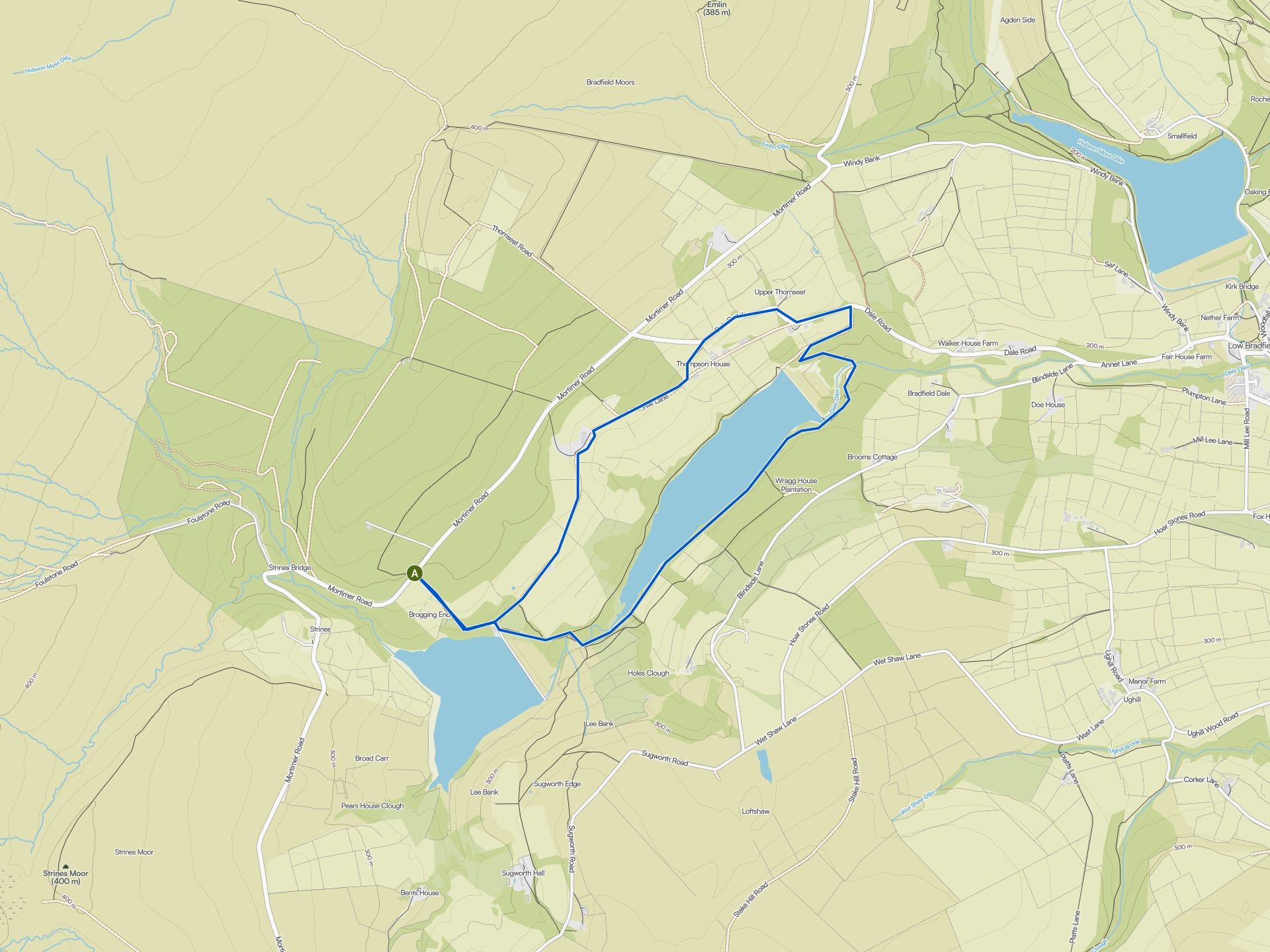 The best walks and hikes around Strines Reservoir | Komoot